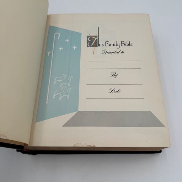 Vintage 1962 Family Bible from Southwestern Company Black 3196 & Bookmarks - Picture 3 of 15